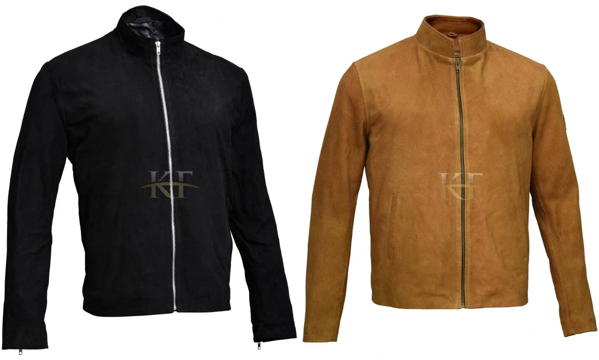 JAMES BOND SPECTRE BROWN BLOUSON MOROCCO REAL SUEDE LEATHER JACKET