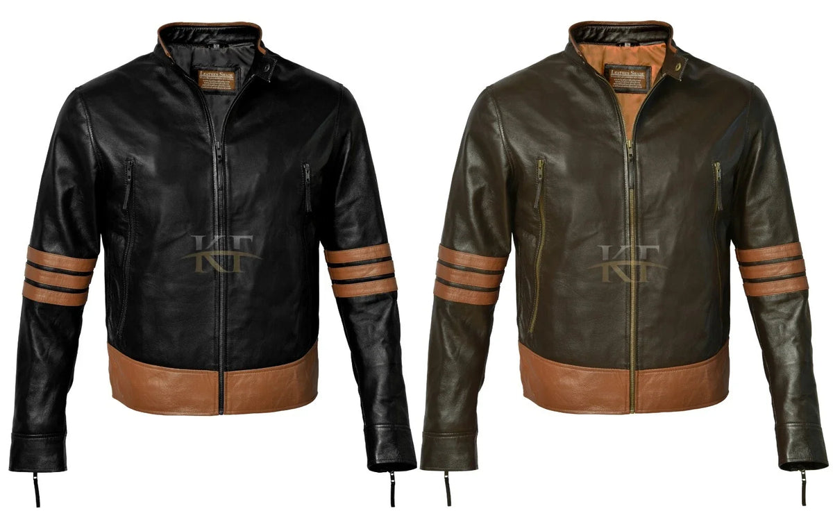 X-Men Wolverine Logan Inspired Real Lambskin Leather Biker Jacket