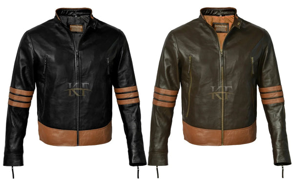 X-Men Wolverine Logan Inspired Real Lambskin Leather Biker Jacket