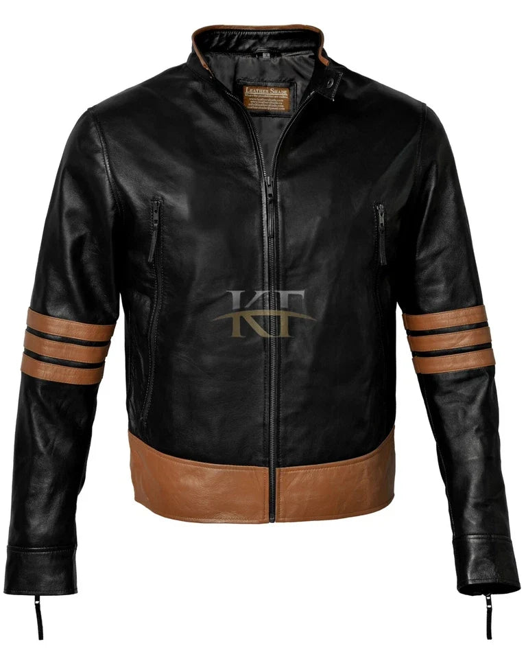 X-Men Wolverine Logan Inspired Real Lambskin Leather Biker Jacket