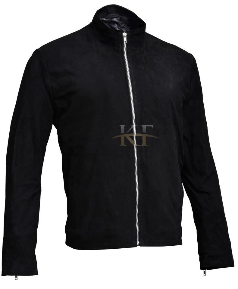 JAMES BOND SPECTRE BROWN BLOUSON MOROCCO REAL SUEDE LEATHER JACKET