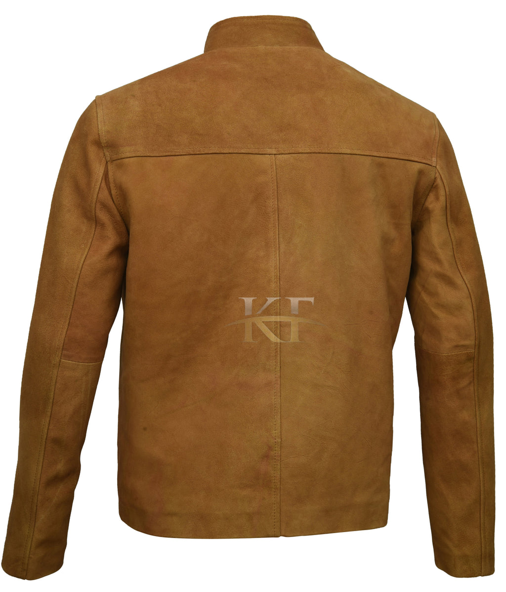 James Bond Spectre Inspired Brown Blouson Real Suede Leather Jacket