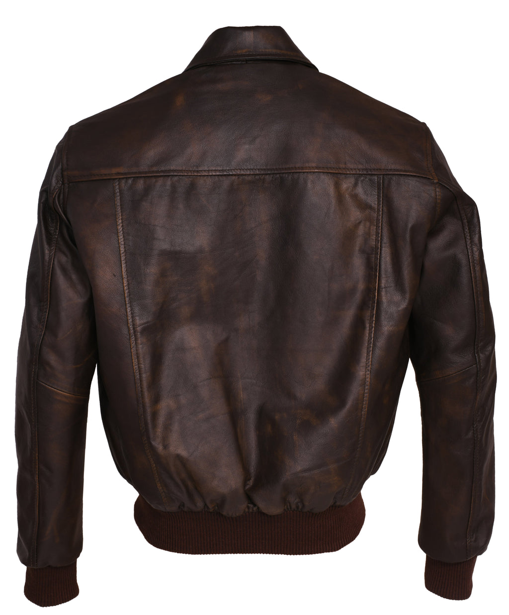 Men's Brown A-2 Aviator Flight Biker Real Leather Bomber Jacket