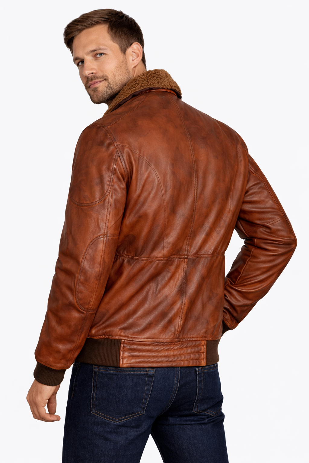 Aviator G-1 Flight Bomber Jacket – Soft Leather, Removable Fur Collar