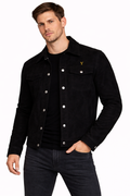 Yellowstone Rip Wheeler Inspired Black Suede Leather Jacket for Men