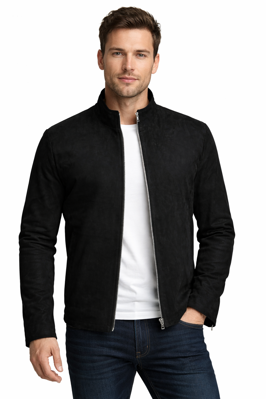James Bond Spectre Inspired Brown Blouson Real Suede Leather Jacket