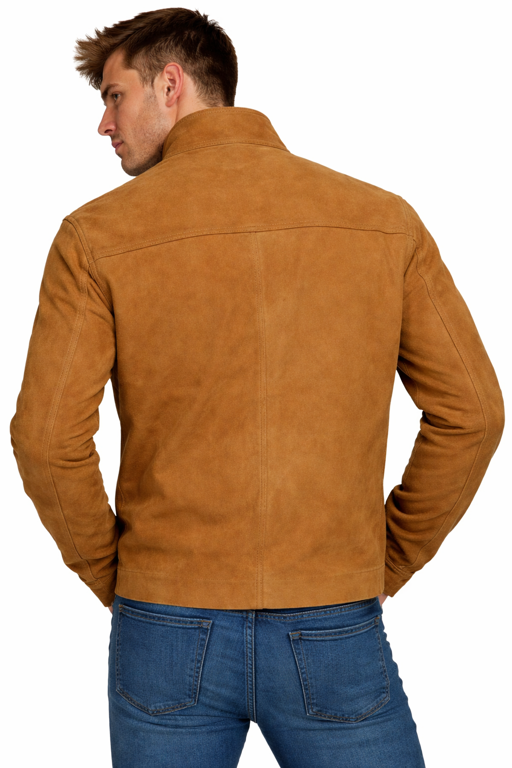 JAMES BOND SPECTRE BROWN BLOUSON MOROCCO REAL SUEDE LEATHER JACKET