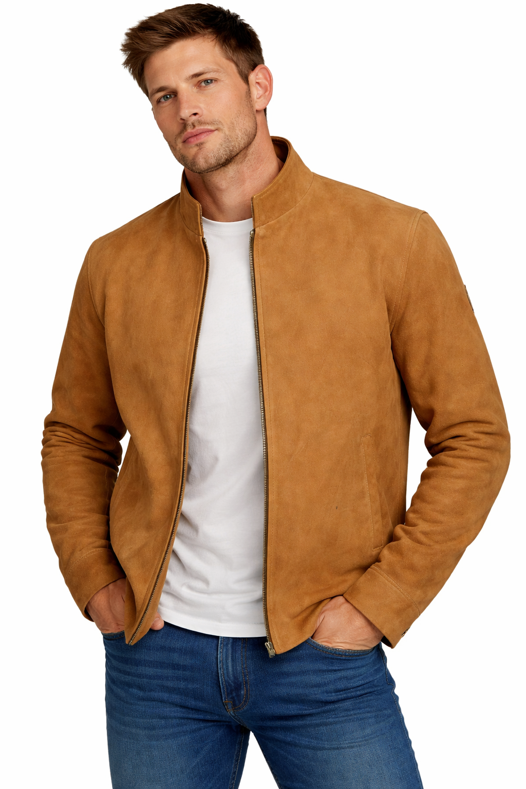 JAMES BOND SPECTRE BROWN BLOUSON MOROCCO REAL SUEDE LEATHER JACKET
