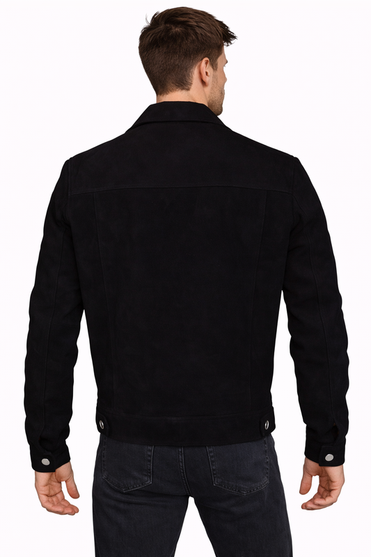 Yellowstone Cole Hauser Rip Wheeler Black Suede Leather Jacket