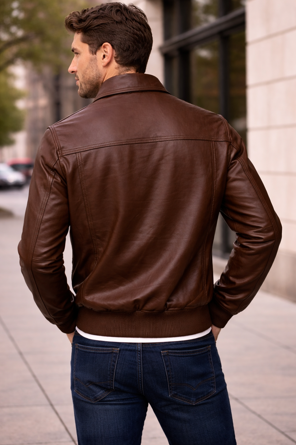 Men's Brown A-2 Leather Jacket – Classic WWII Aviator Flight Jacket