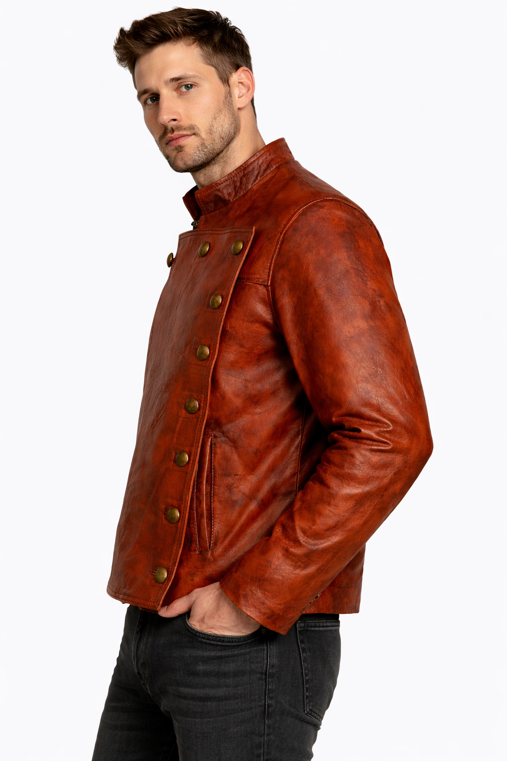 Men's Cliff Secord The Rocketeer Billy Campbell Tan Brown Real Leather Jacket
