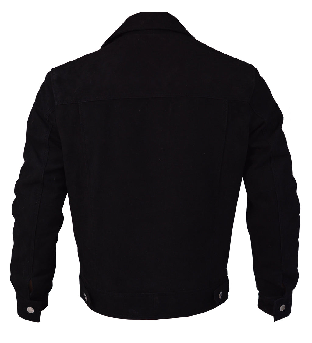 Yellowstone Rip Wheeler Inspired Black Suede Leather Jacket for Men