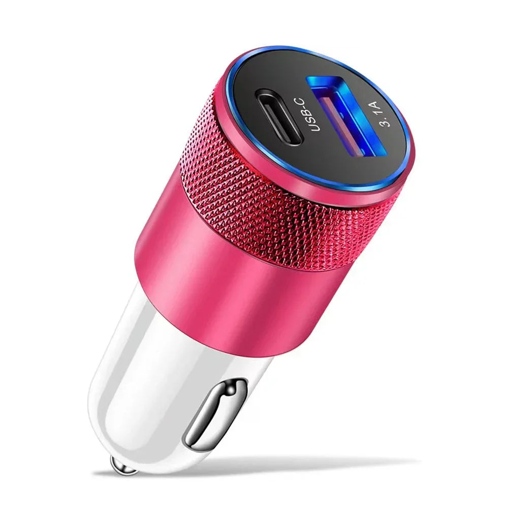66W Car USB Adapter Fast Super Car Charger Cigarette Lighter PD USB Car Charger Auto Parts Accessories For iPhone Xiaomi Samsung