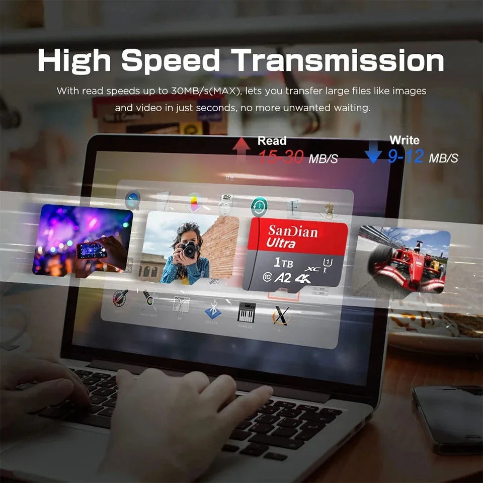 High-Speed Micro SD Card A2 – 128GB, 256GB & 512GB TF Memory Card