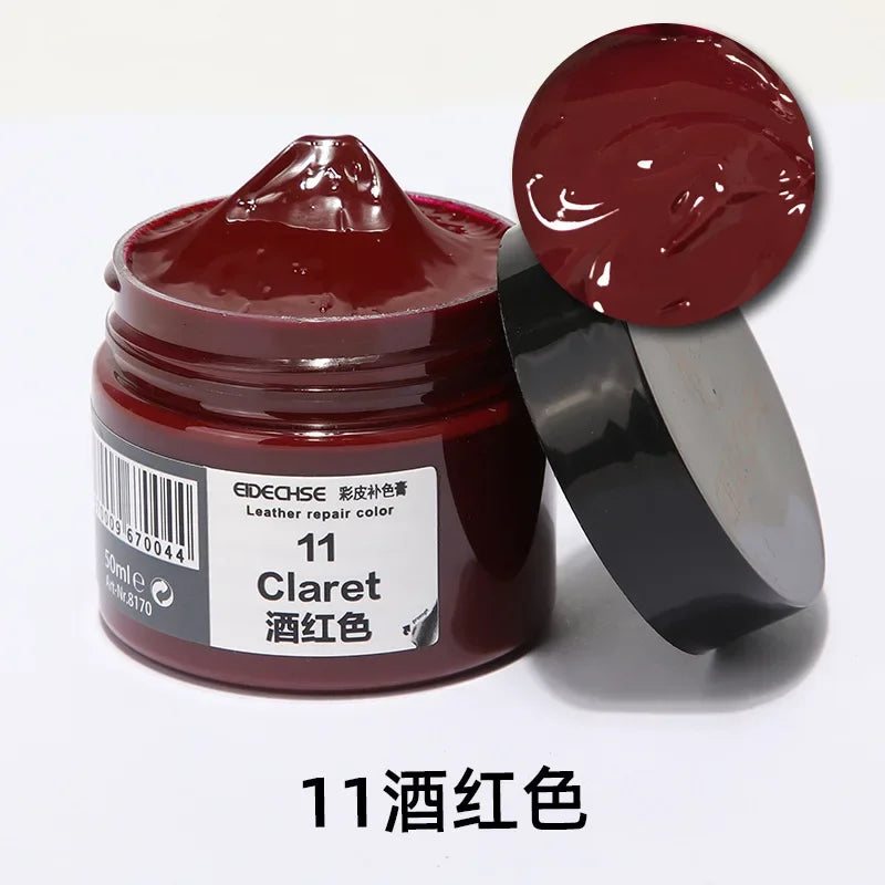 Leather Recoloring Repair Balm, 50ml, for Car Seats, Shoes and Sofas