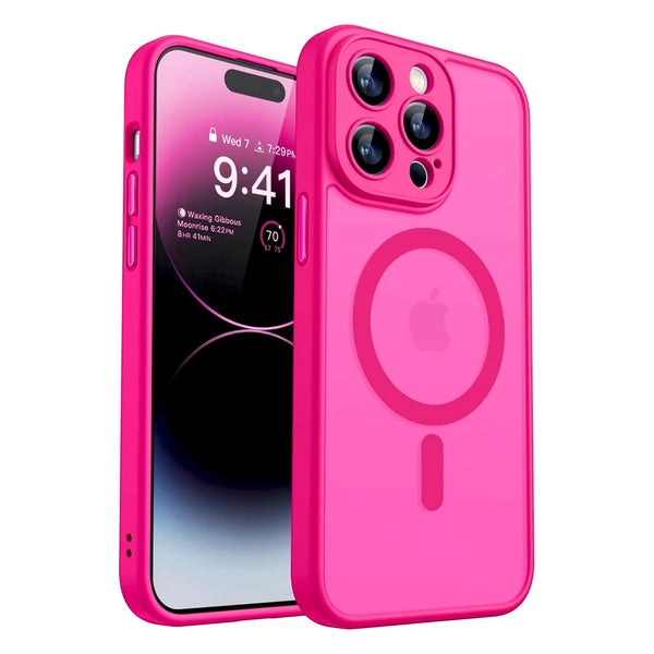 Matte Translucent Magnetic Case Compatible with MagSafe for iPhone 11 to 17 Series