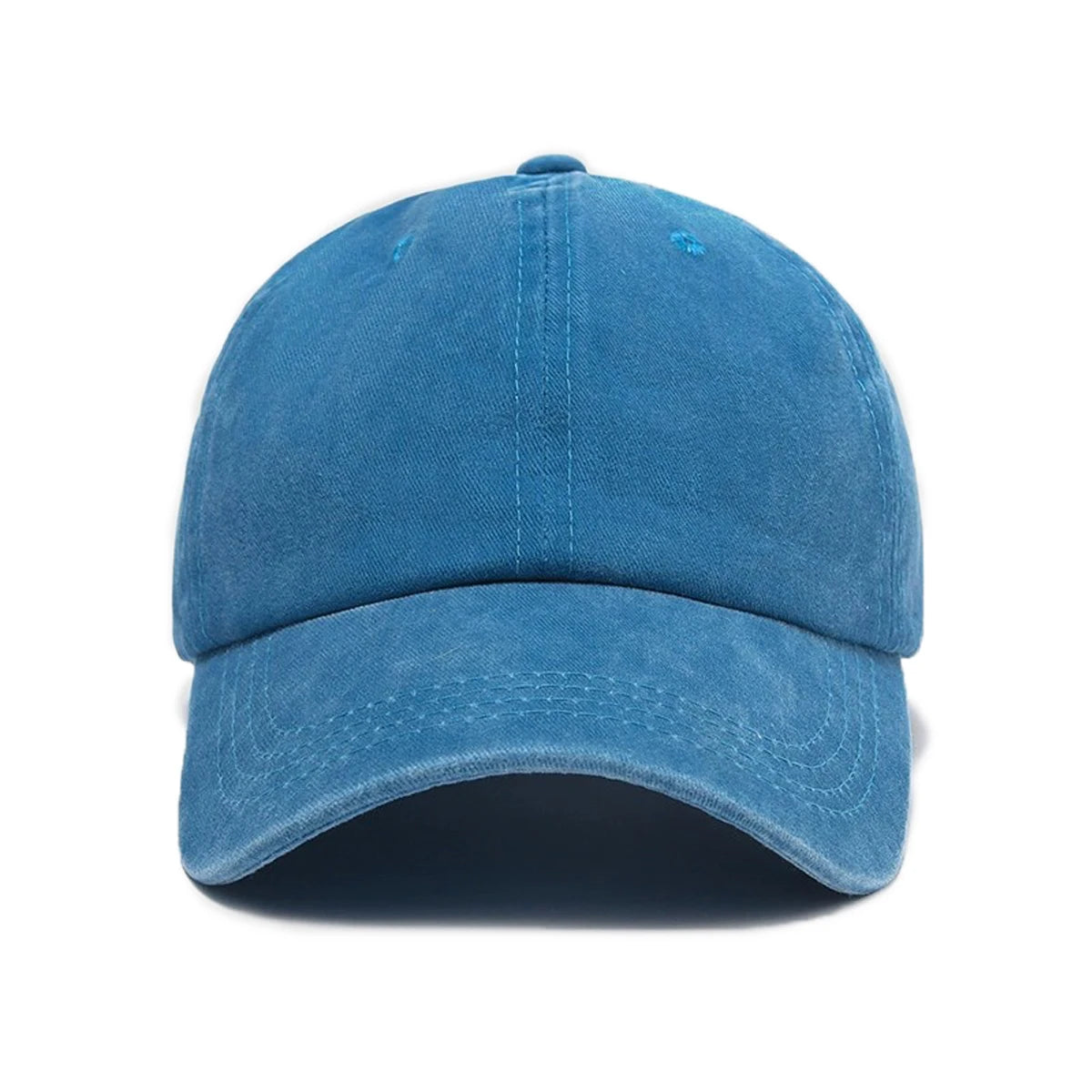 Washed Polyester Baseball Cap, Retro Distressed Style, Adult Unisex