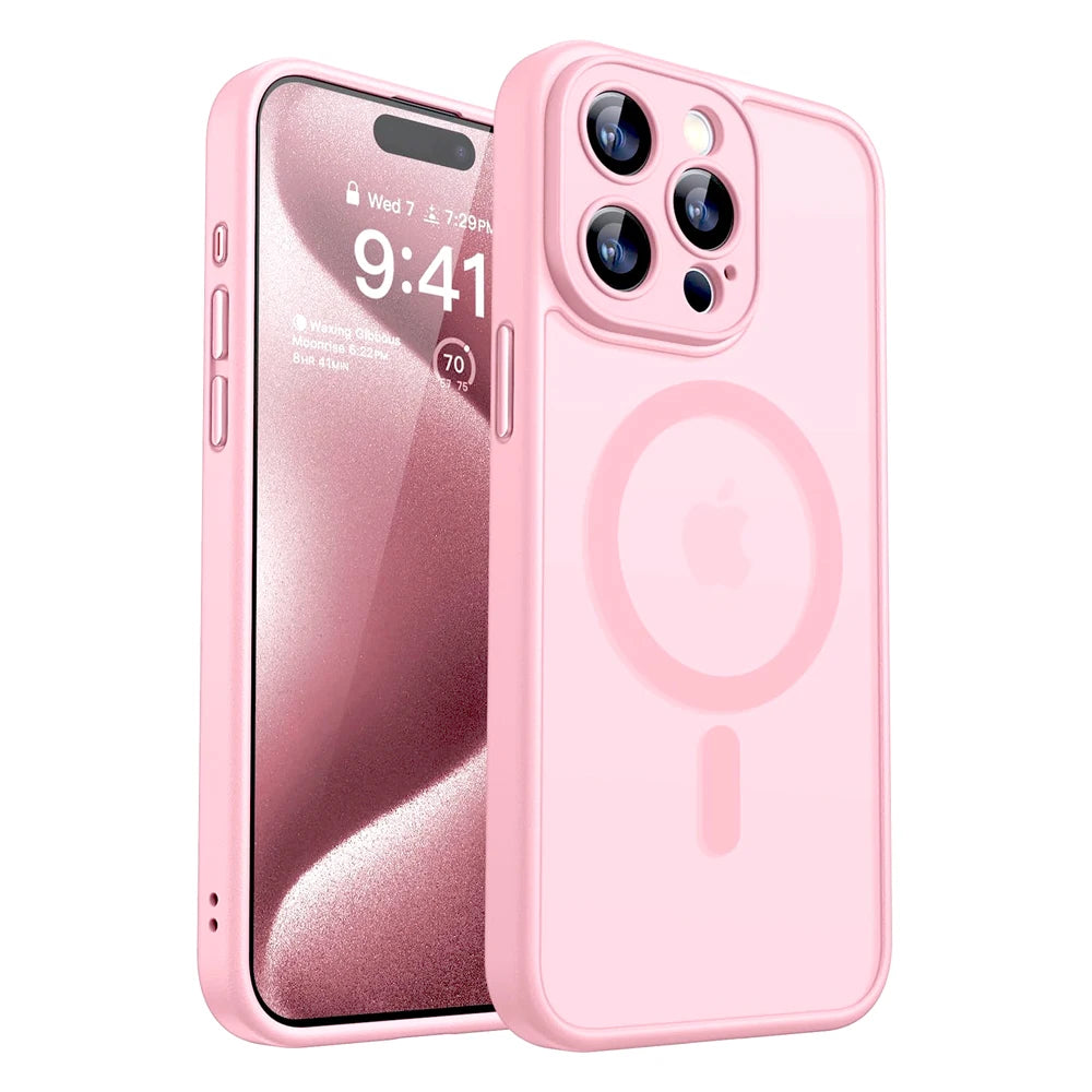 Matte Translucent Magnetic Case Compatible with MagSafe for iPhone 11 to 17 Series