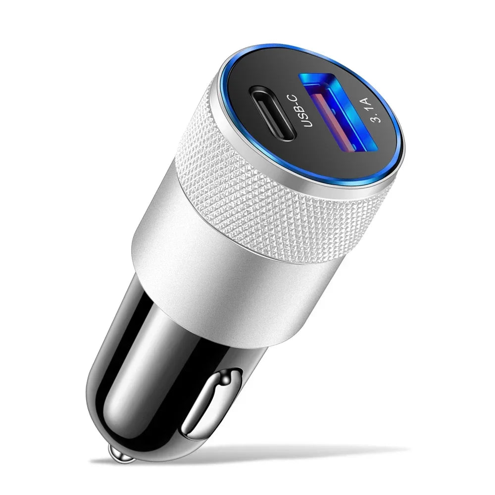 66W Car USB Adapter Fast Super Car Charger Cigarette Lighter PD USB Car Charger Auto Parts Accessories For iPhone Xiaomi Samsung