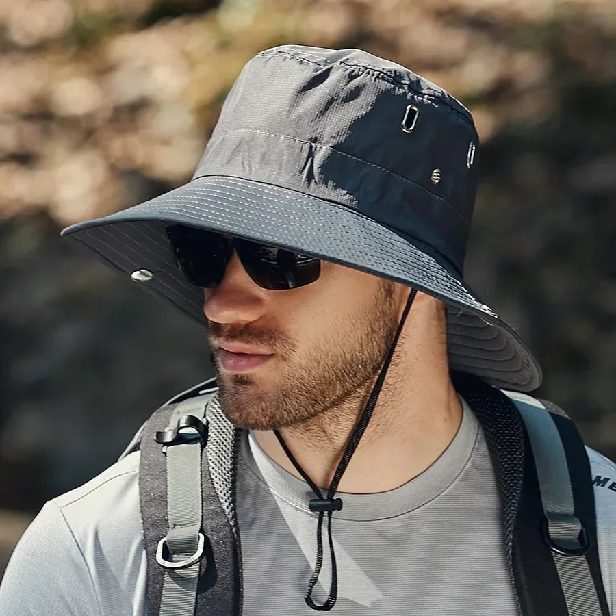 Men's wide brim bucket hat, image 3