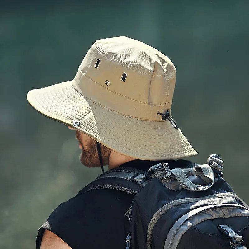 Men's wide brim bucket hat, image 4