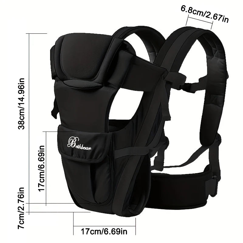 Adjustable Baby Carrier Sling with Multiple Carry Positions, for Ages 0 to 2