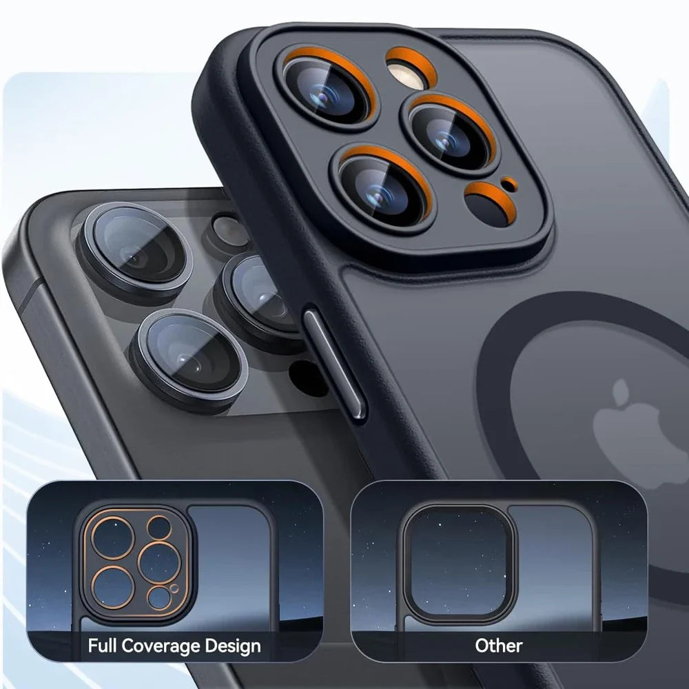 Matte Translucent Magnetic Case Compatible with MagSafe for iPhone 11 to 17 Series