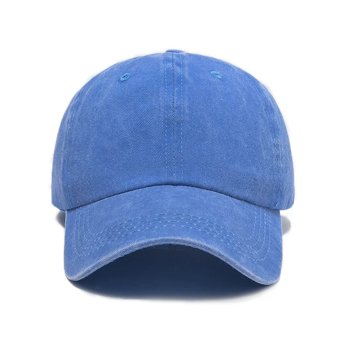 Washed Polyester Baseball Cap, Retro Distressed Style, Adult Unisex