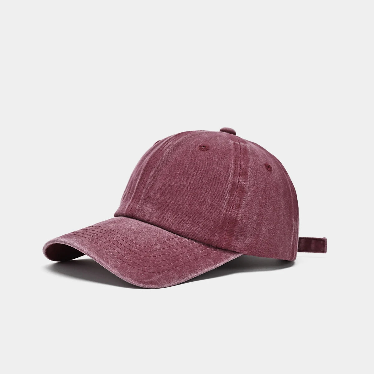 Washed Polyester Baseball Cap, Retro Distressed Style, Adult Unisex
