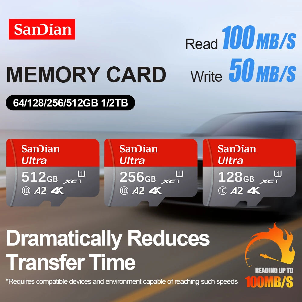 High-Speed Micro SD Card A2 – 128GB, 256GB & 512GB TF Memory Card