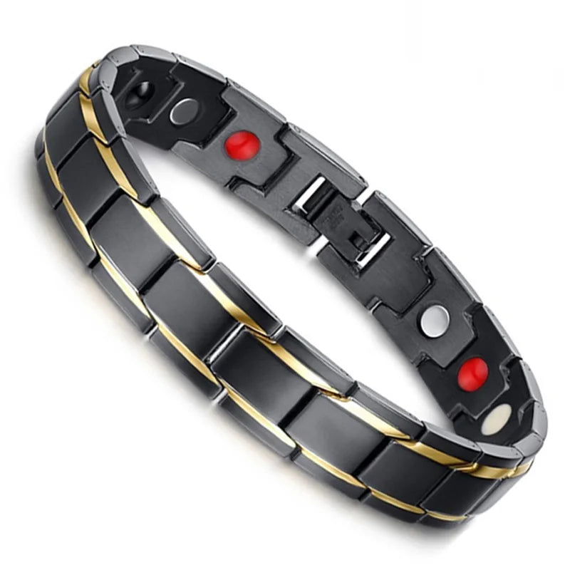 Magnetic Chain Link Bracelet with Easy-Hook Clasp