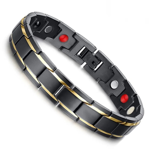 Magnetic Chain Link Bracelet with Easy-Hook Clasp