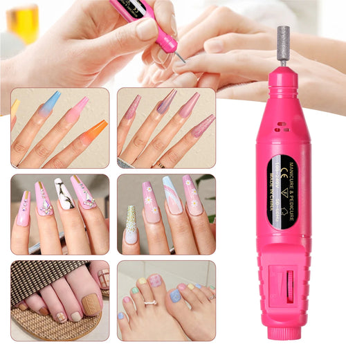 6-in-1 Electric Nail Drill Kit – Portable Nail File & Manicure Polisher