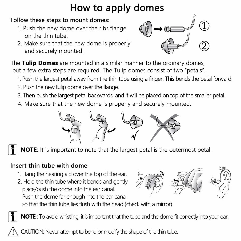 Tulip Ear Tips for Compatible Hearing Aids – SureFit Style