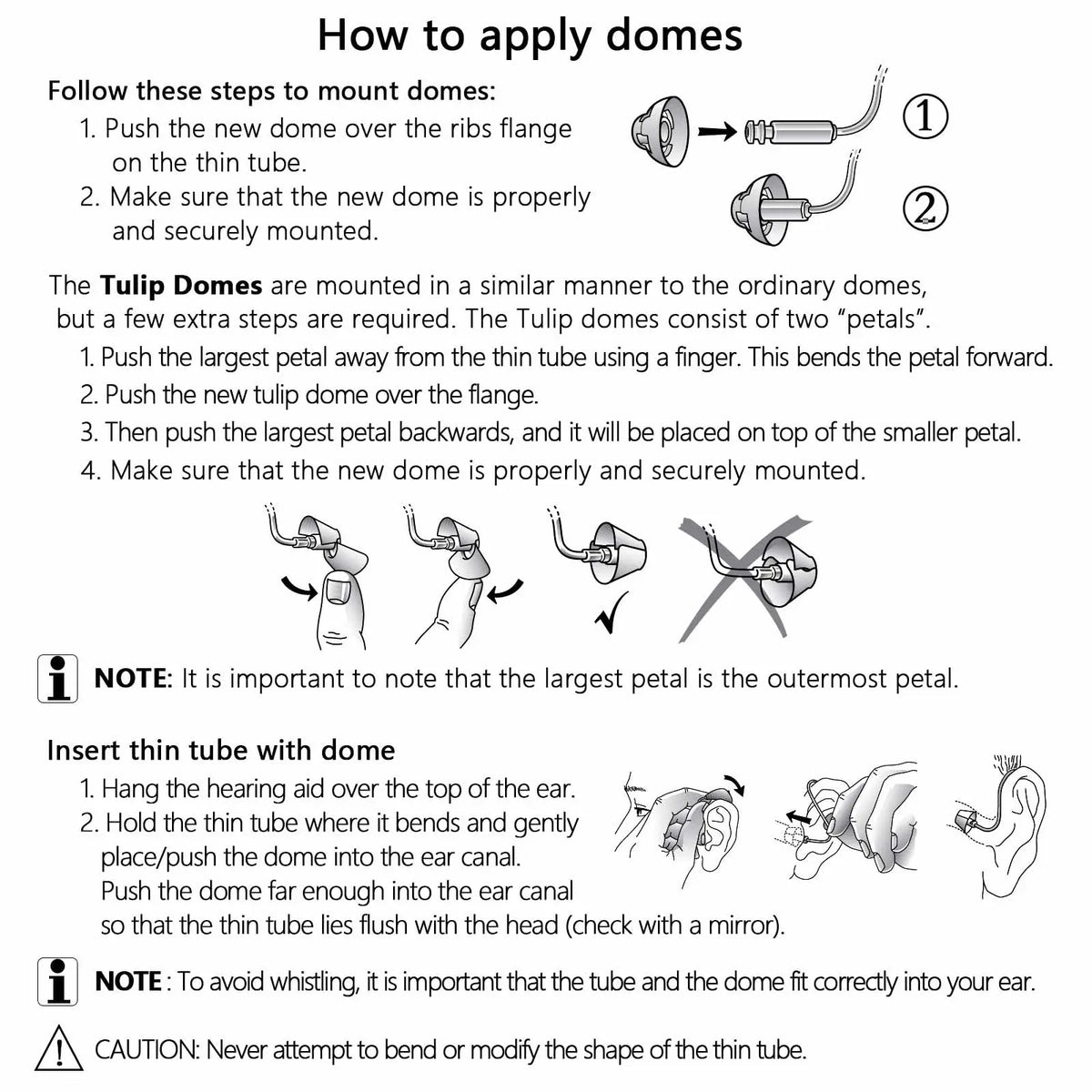 Tulip Ear Tips for Compatible Hearing Aids – SureFit Style