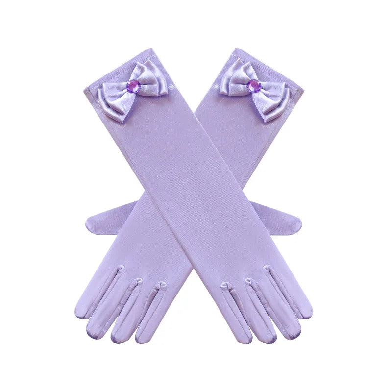 Kids princess party gloves