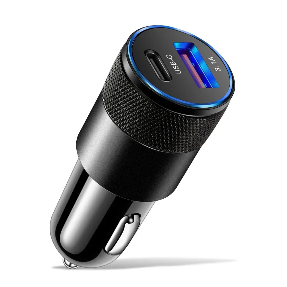 66W Car USB Adapter Fast Super Car Charger Cigarette Lighter PD USB Car Charger Auto Parts Accessories For iPhone Xiaomi Samsung