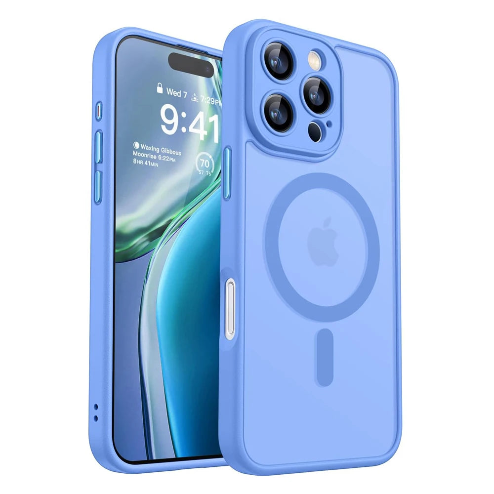 Matte Translucent Magnetic Case Compatible with MagSafe for iPhone 11 to 17 Series