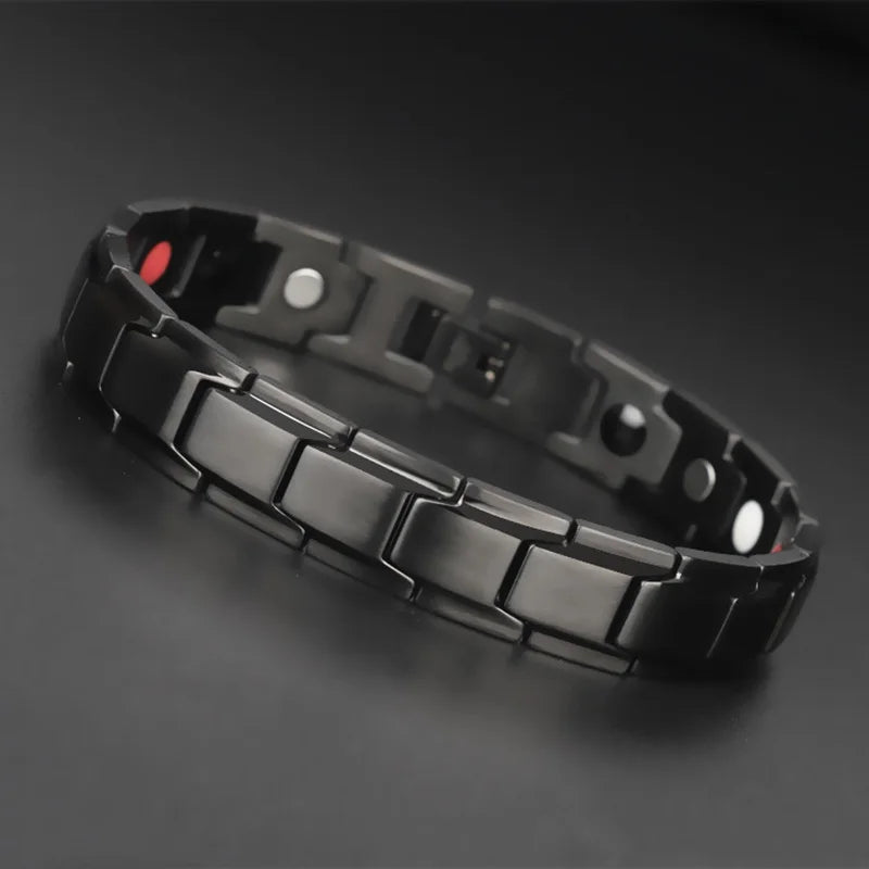 Magnetic Chain Link Bracelet with Easy-Hook Clasp