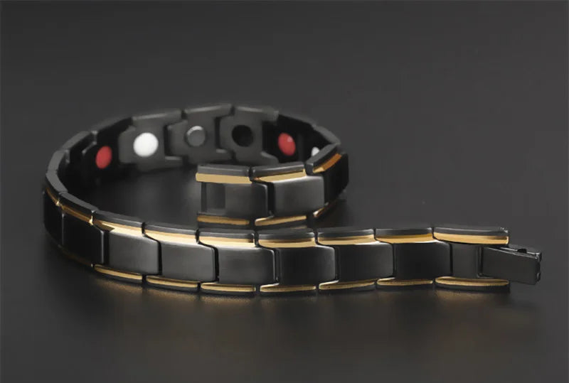 Magnetic Chain Link Bracelet with Easy-Hook Clasp