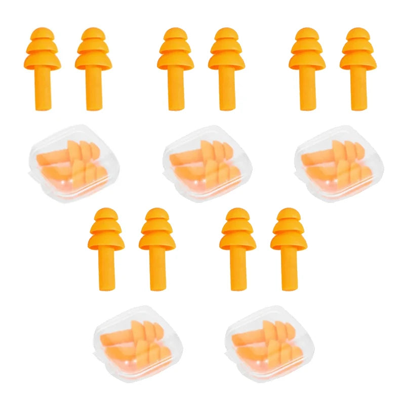 Soft earplugs in orange