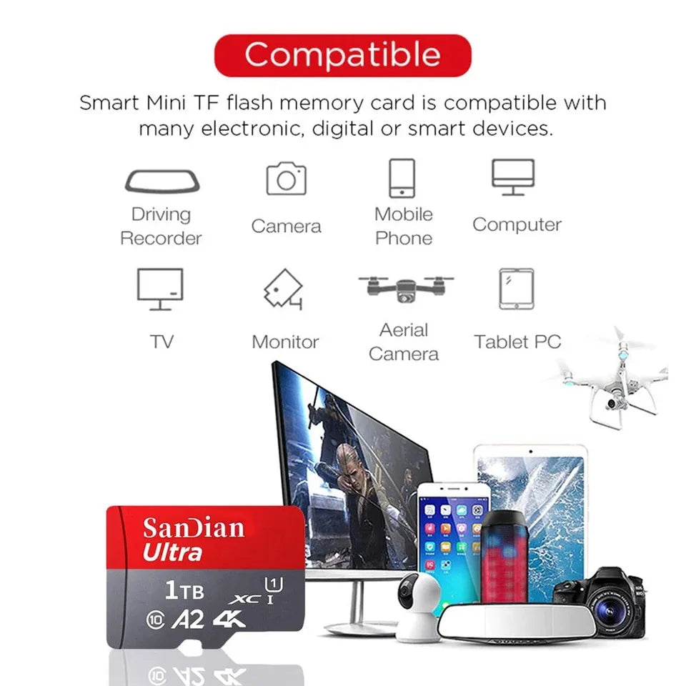 High-Speed Micro SD Card A2 – 128GB, 256GB & 512GB TF Memory Card