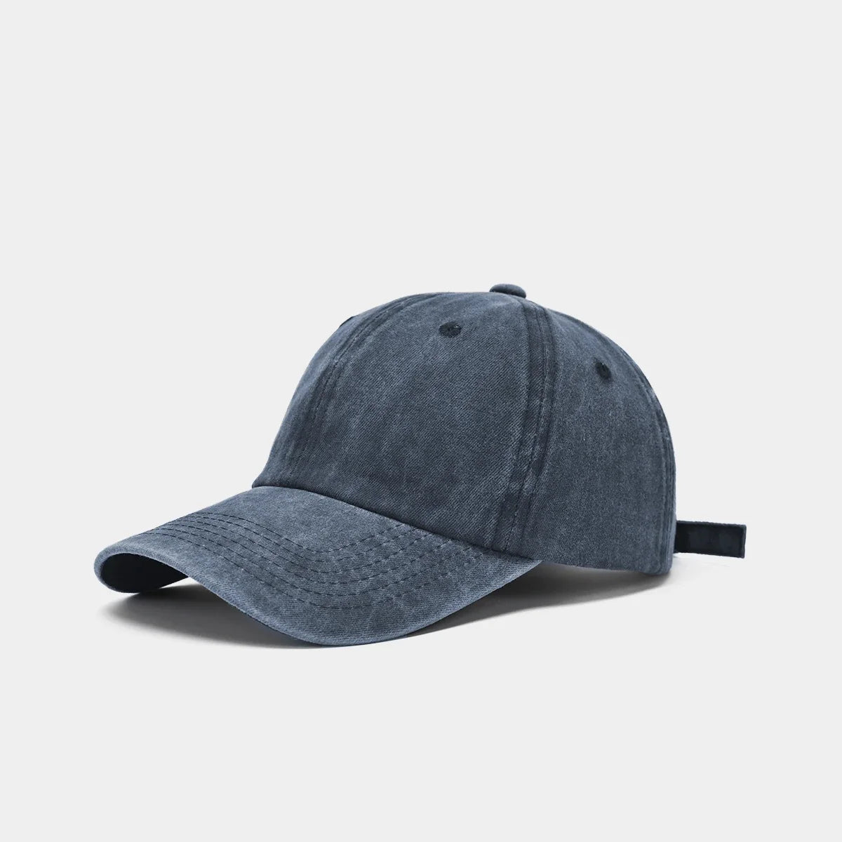 Washed Polyester Baseball Cap, Retro Distressed Style, Adult Unisex