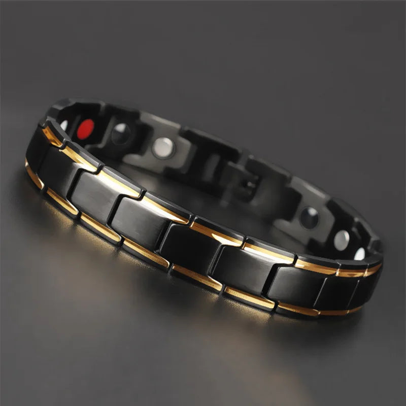 Magnetic Chain Link Bracelet with Easy-Hook Clasp