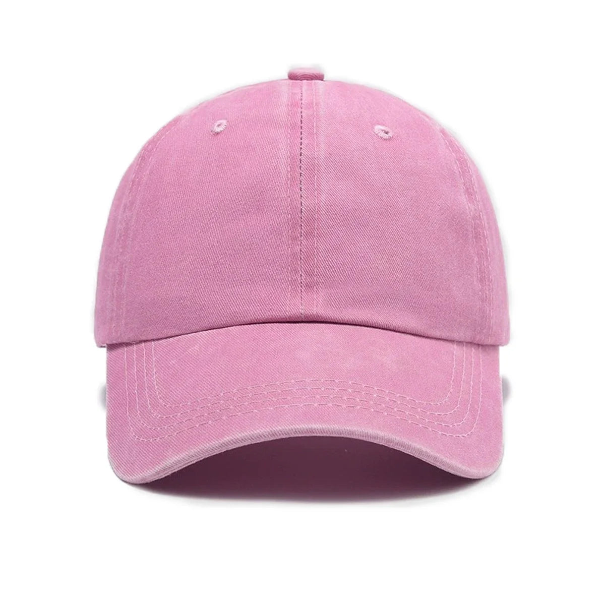 Washed Polyester Baseball Cap, Retro Distressed Style, Adult Unisex