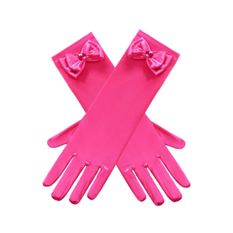 Kids princess party gloves