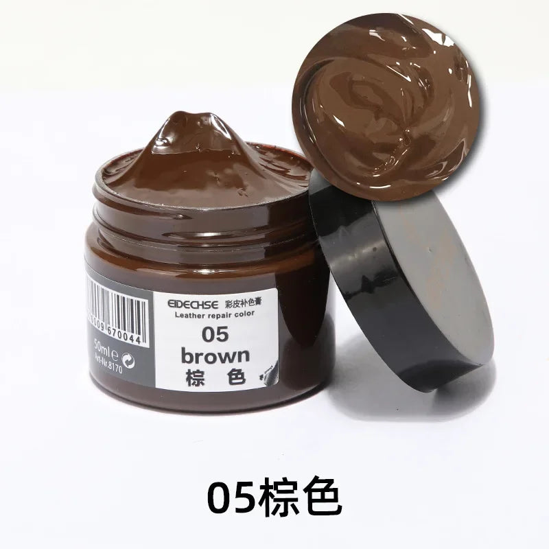 Leather Recoloring Repair Balm, 50ml, for Car Seats, Shoes and Sofas