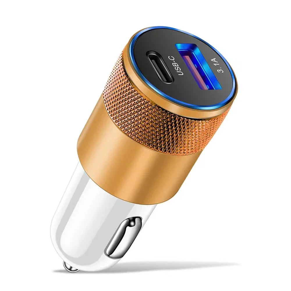 66W Car USB Adapter Fast Super Car Charger Cigarette Lighter PD USB Car Charger Auto Parts Accessories For iPhone Xiaomi Samsung