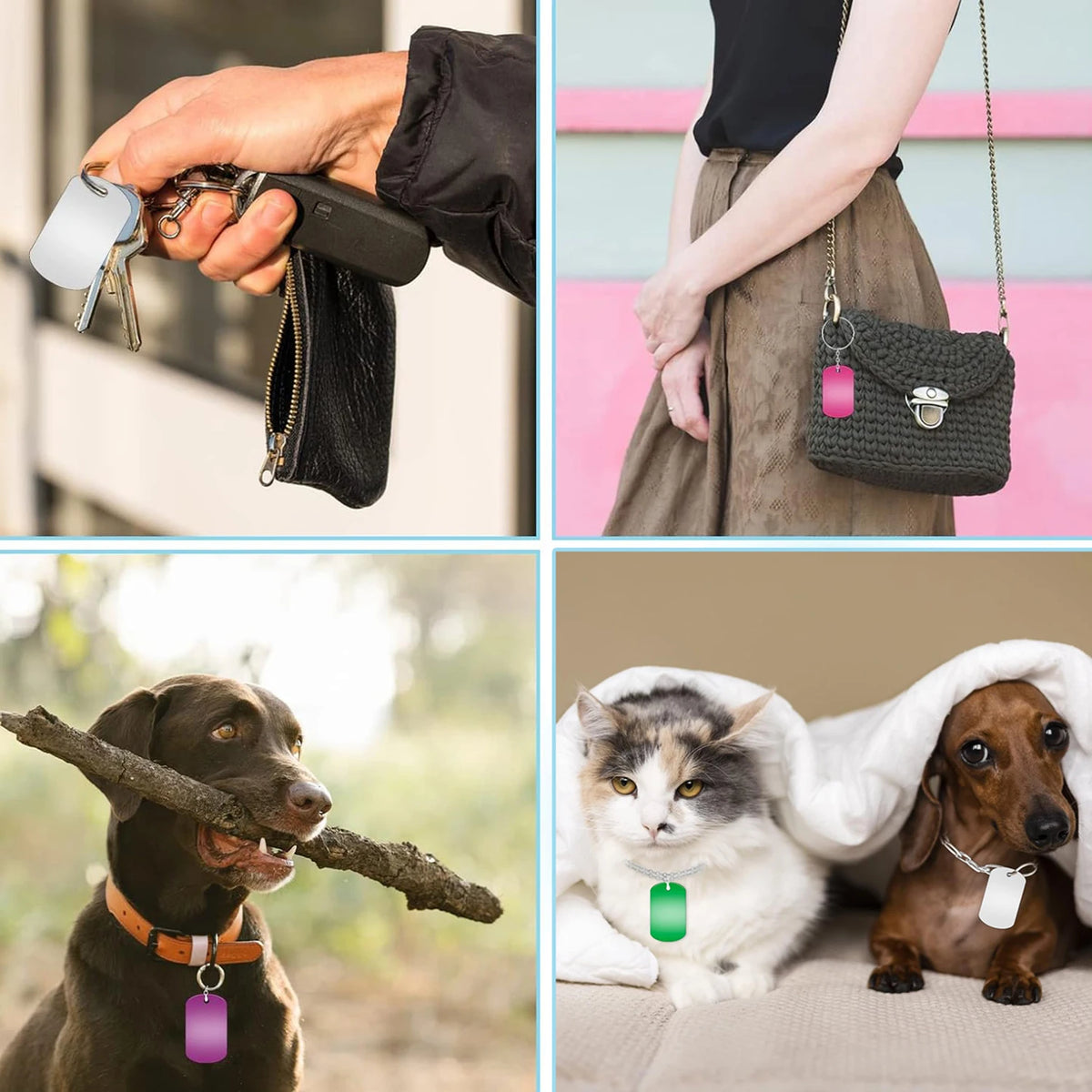 10/20Pcs Metal Stamping Blanks Aluminum Tags Multicolor Metal Tags Engraving Blanks Keychain Crafts Pet Tags Dog Tag Blank Signs