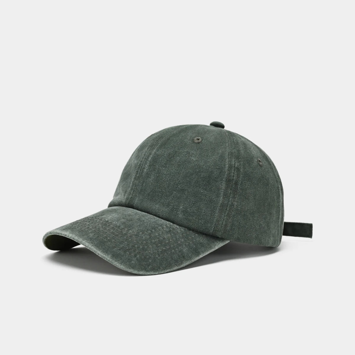 Washed Polyester Baseball Cap, Retro Distressed Style, Adult Unisex